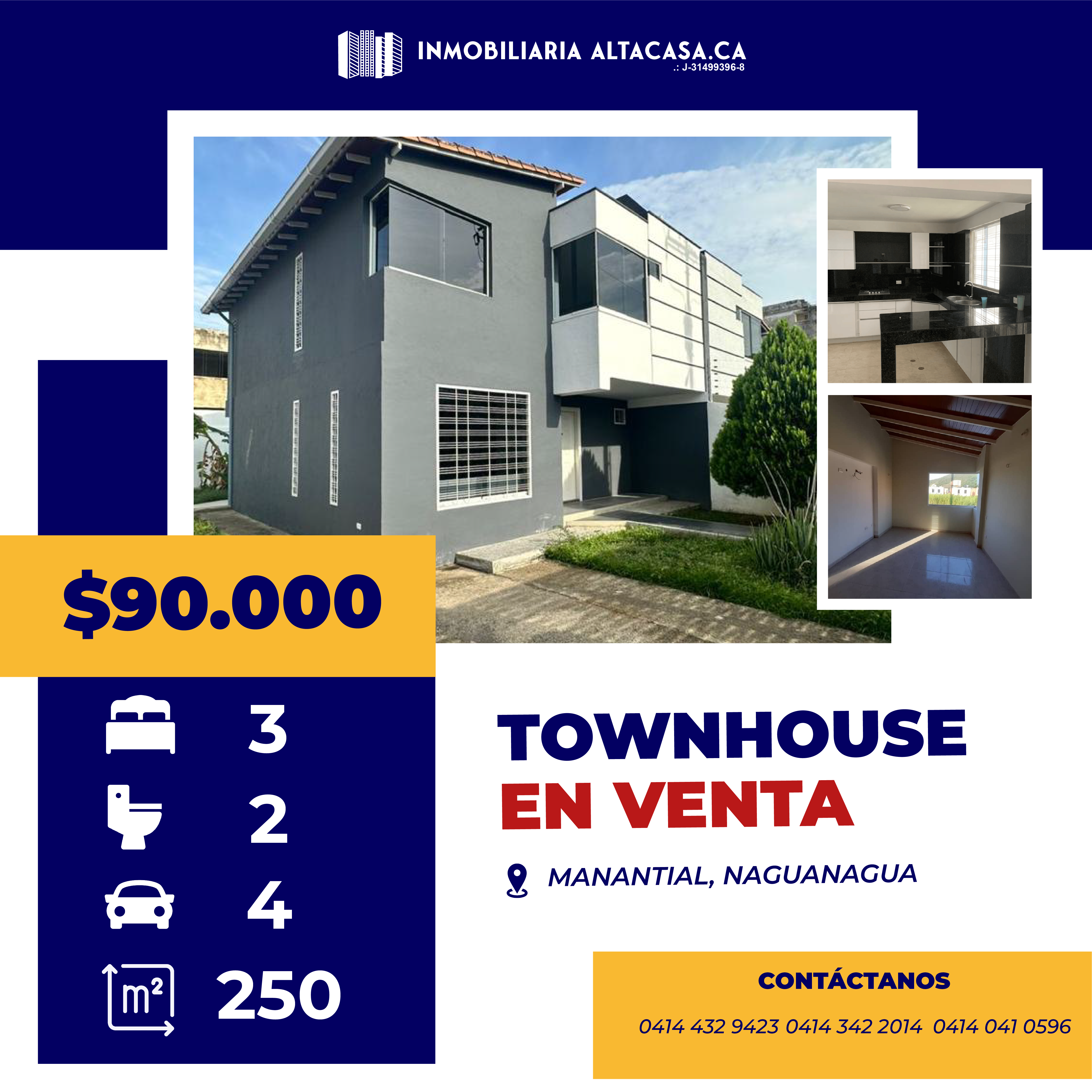 HERMOSO Y EXCELENTE TOWNHOUSE EN RESIDENCIAS MANANTIAL