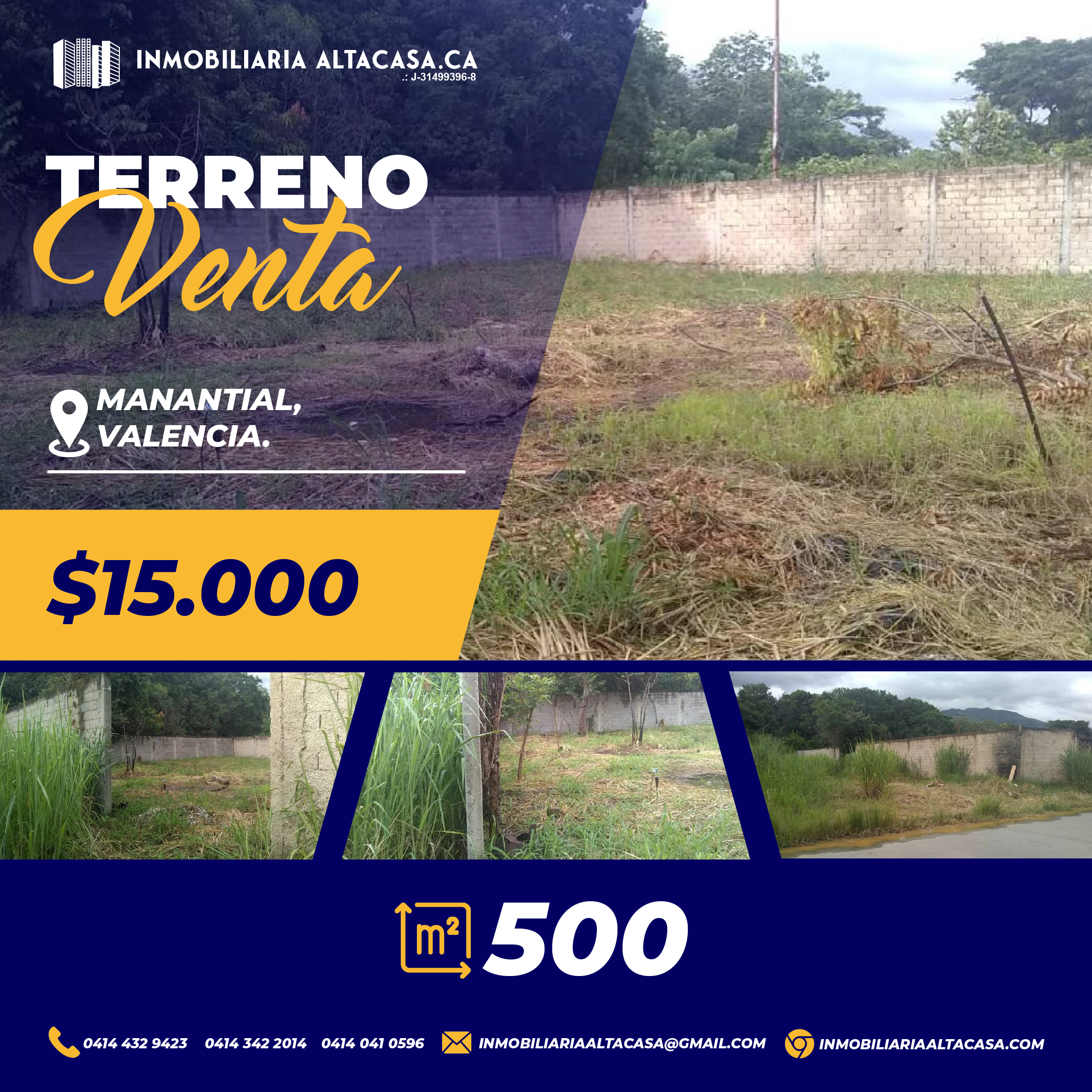 Altacasa Vende Excelente Terreno En El Manantial-naguanagua