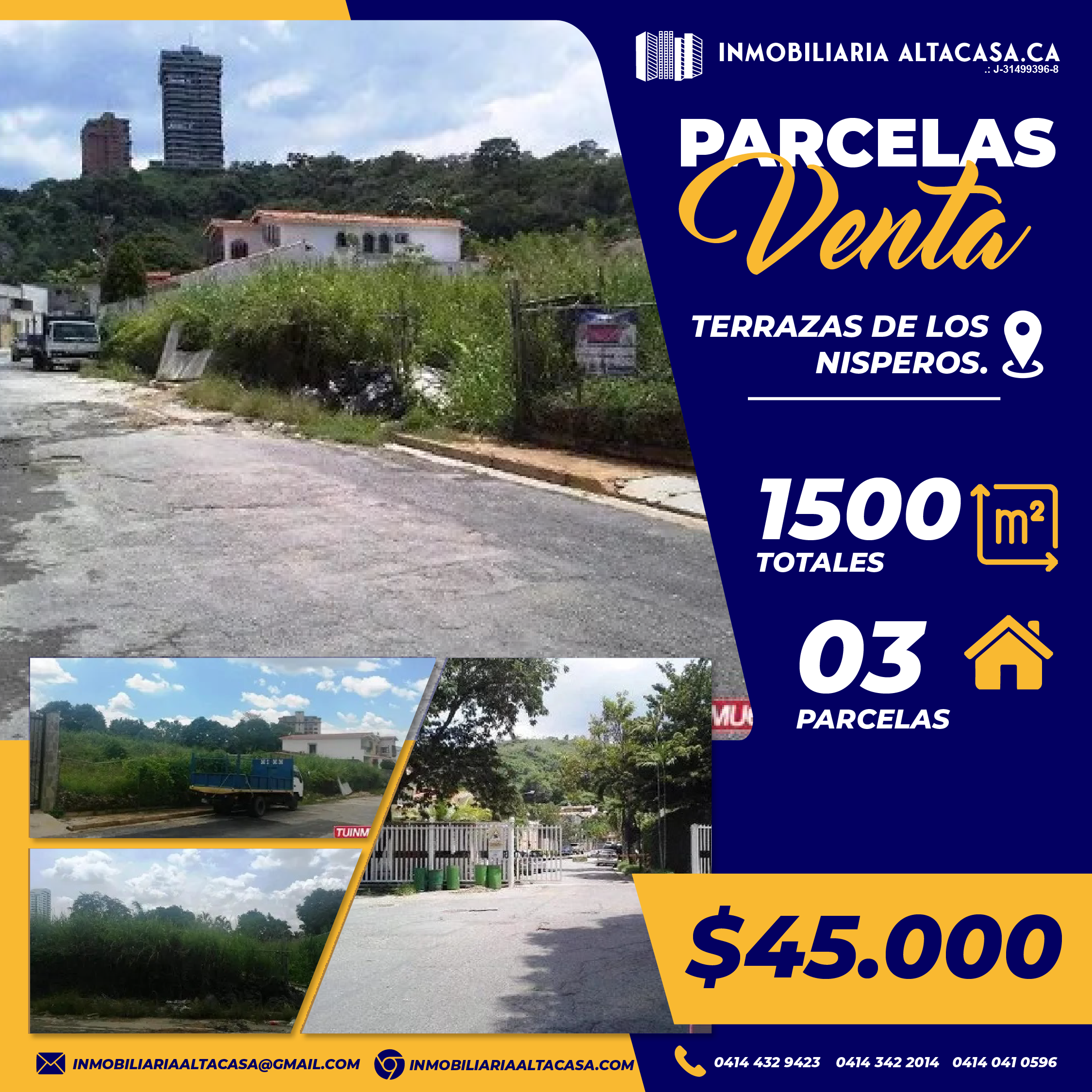 Altacasa Vende Excelente Parcelas Contiguas Terraza Nisperos