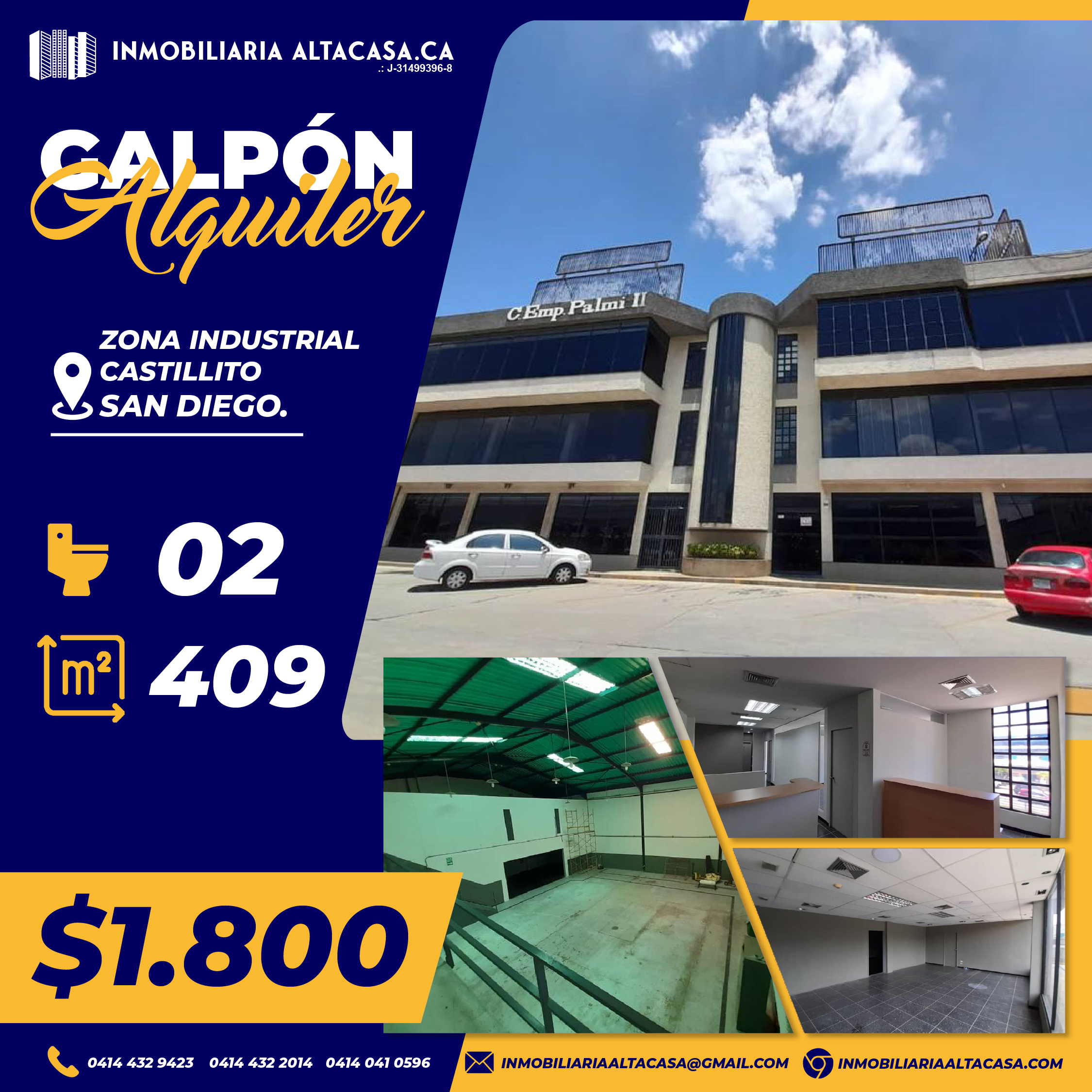 VENTA DE GALPÓN – ZONA INDUSTRIAL, CASTILLITO