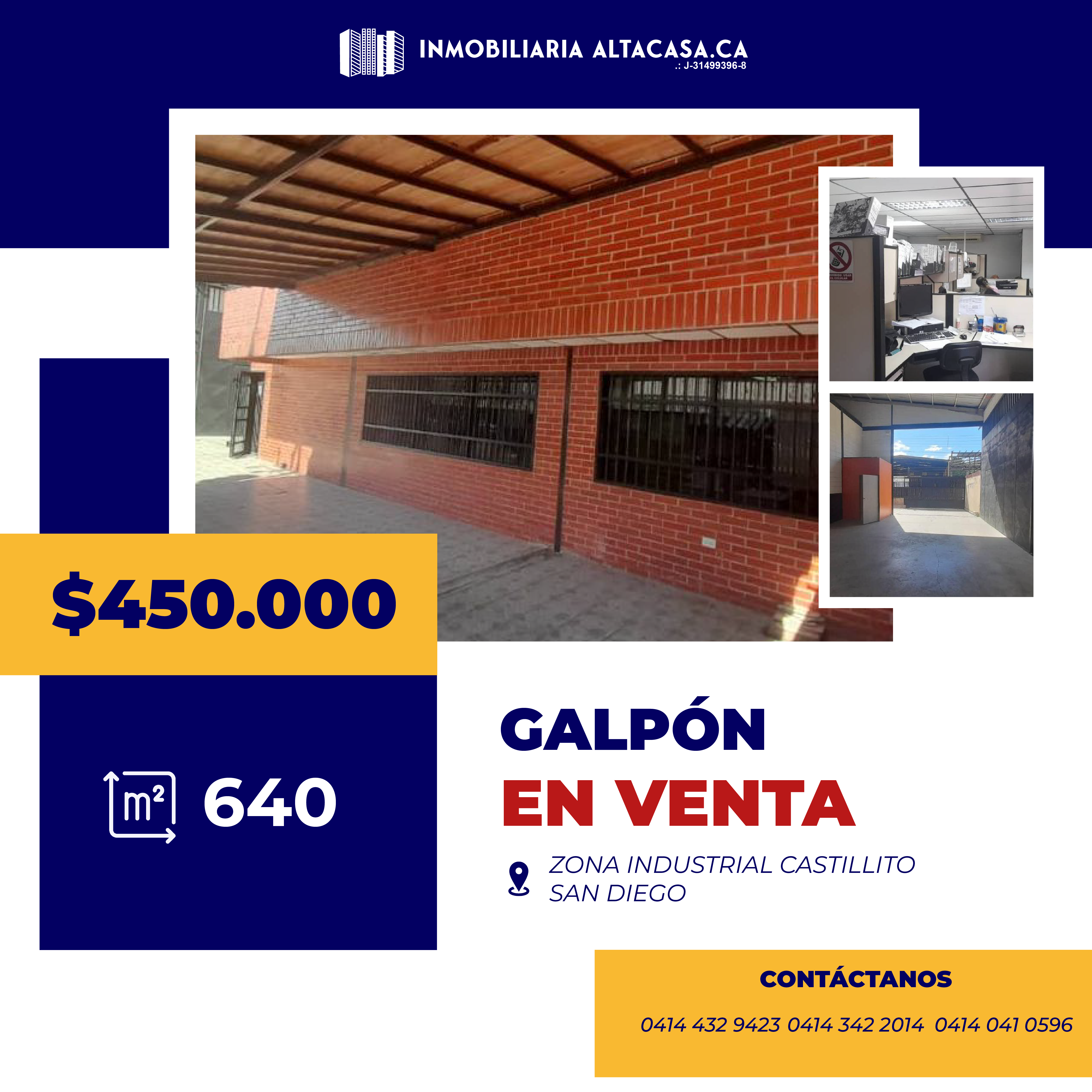 VENTA DE GALPÓN – SAN DIEGO – ZONA INDUSTRIAL CASTILLITO