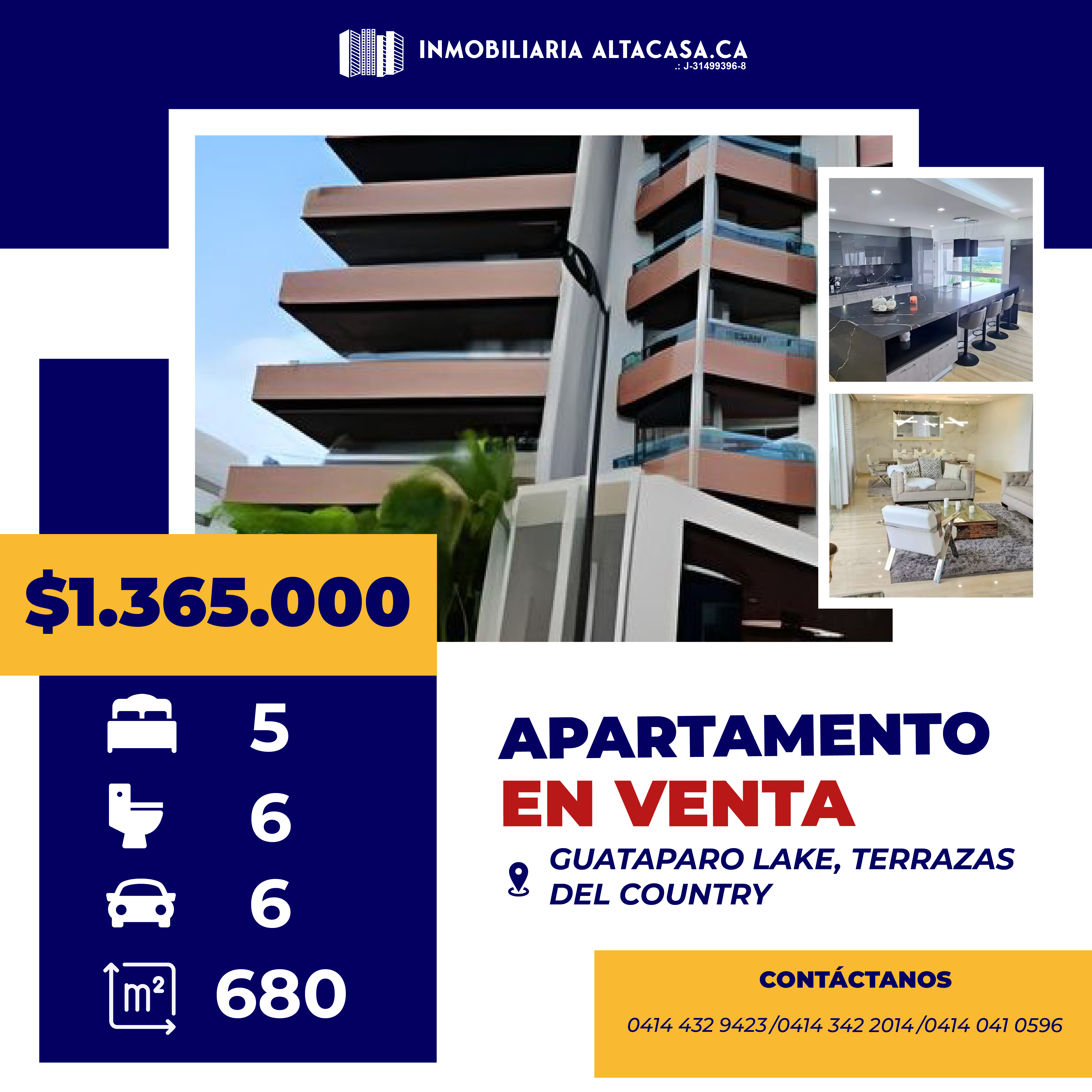 ALTACASA VENDE LUJOSO APARTAMENTO EN GUATAPARO