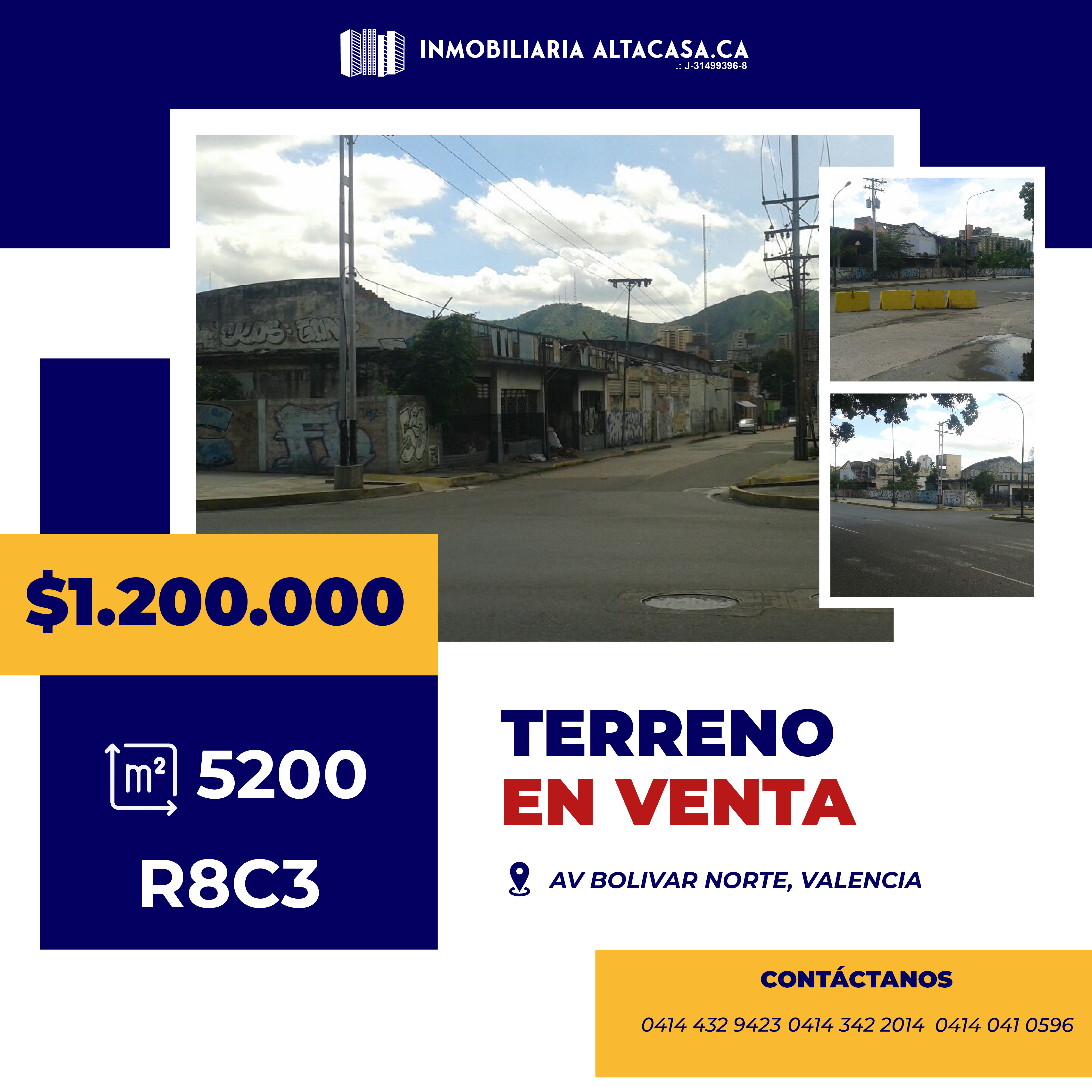 ALTACASA VENDE EXCELENTE TERRENO EN LA AV BOLIVAR