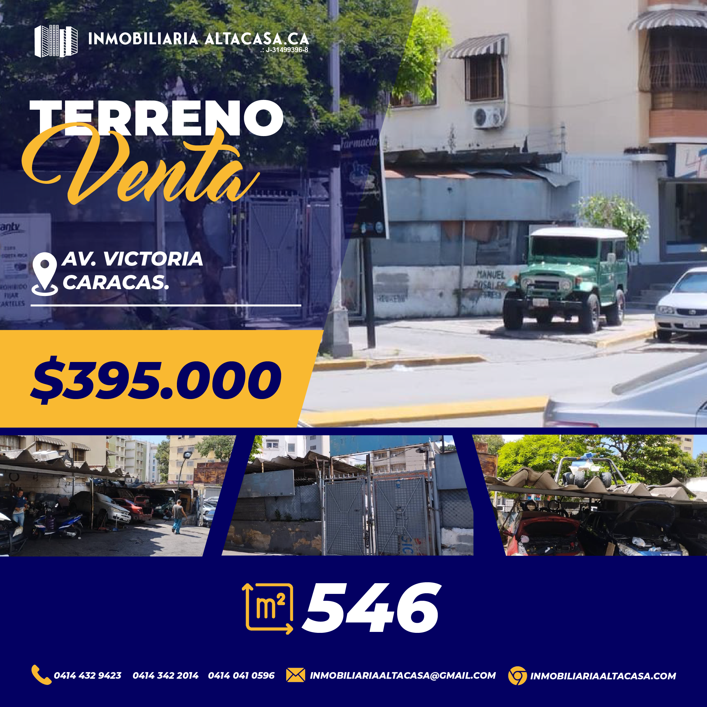 ALTACASA VENDE EXCELENTE TERRENO EN CARACAS