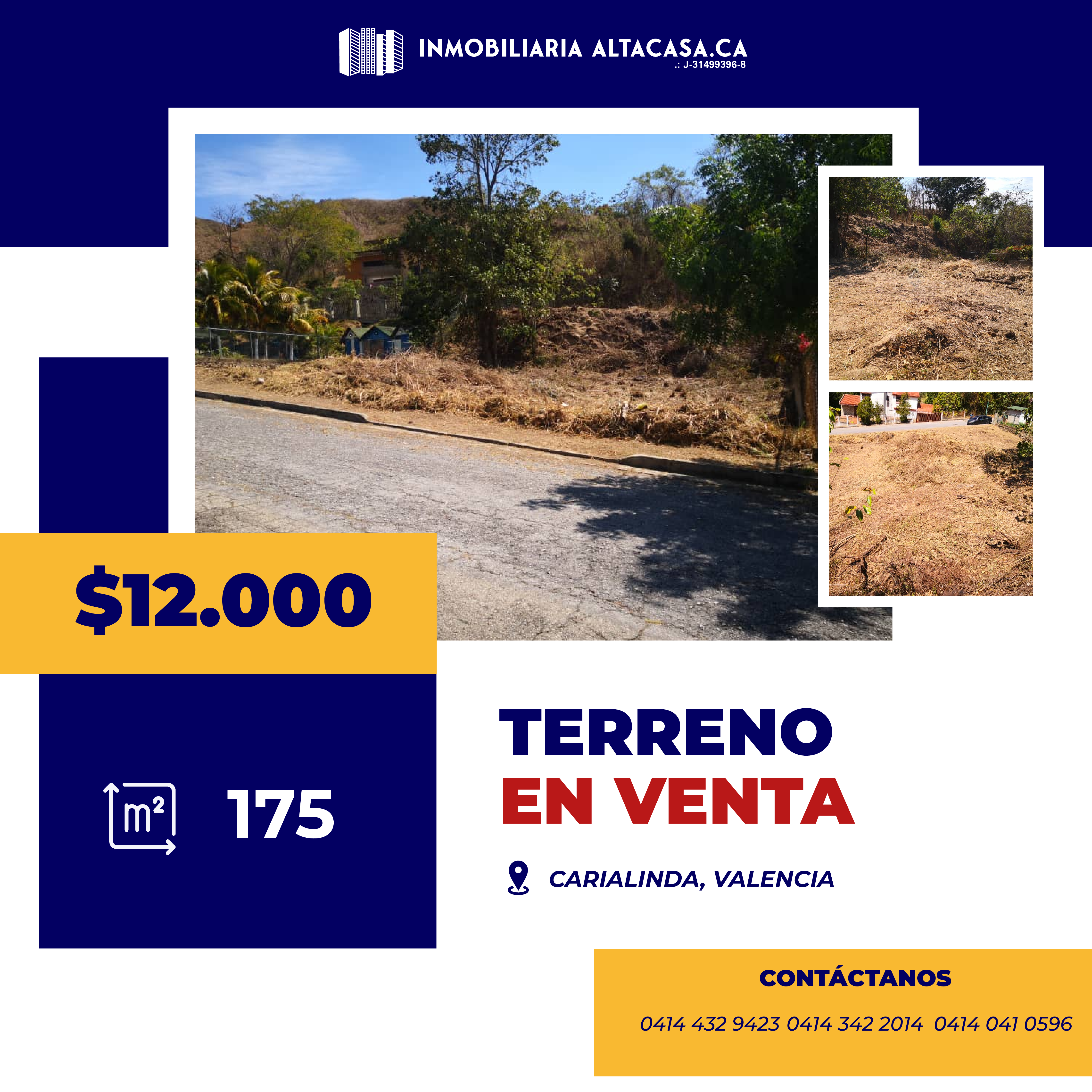 ALTACASA VENDE EXCELENTE TERRENO EN CARIALINDA