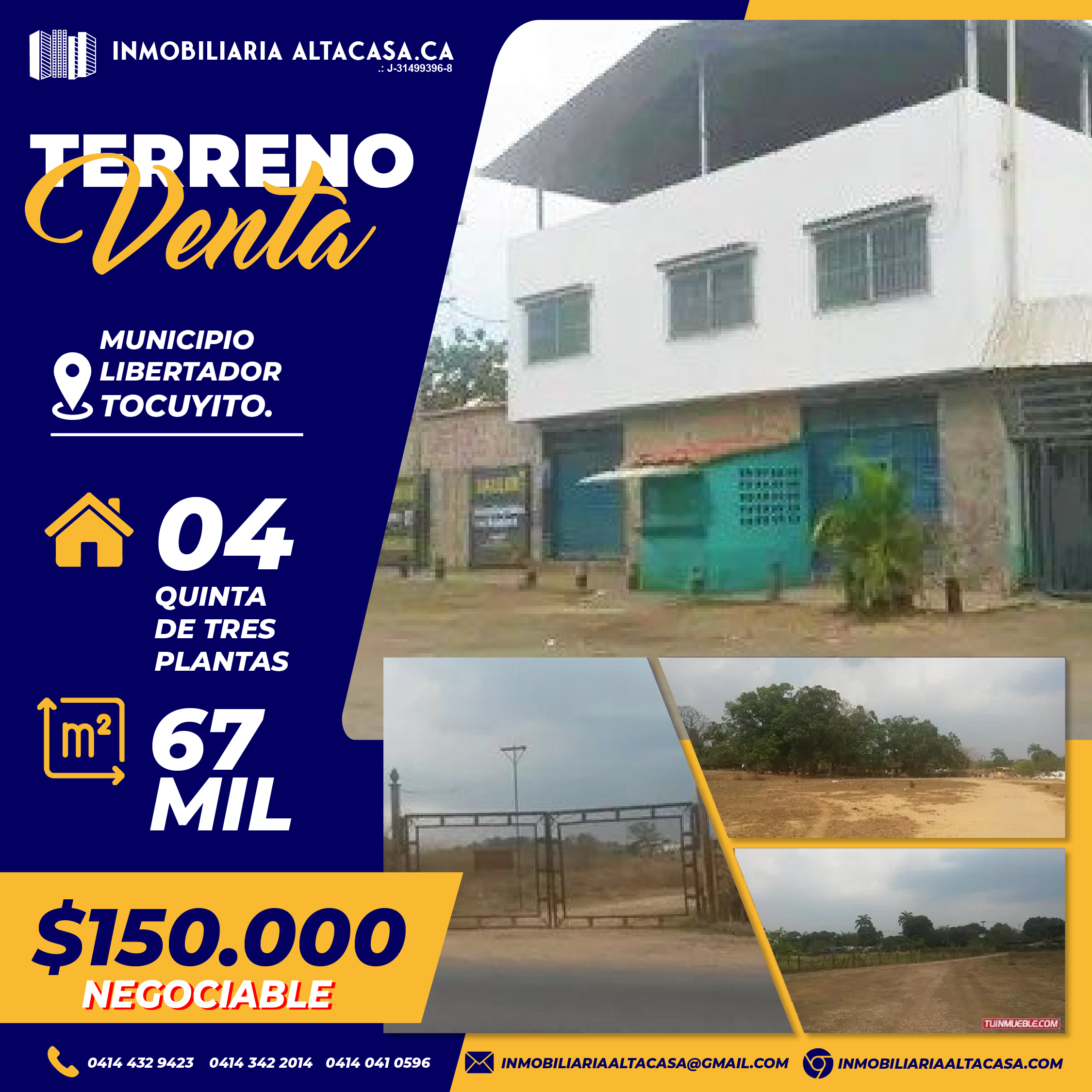 ALTACASA VENDE EXCELENTE TERRENO COMERCIAL