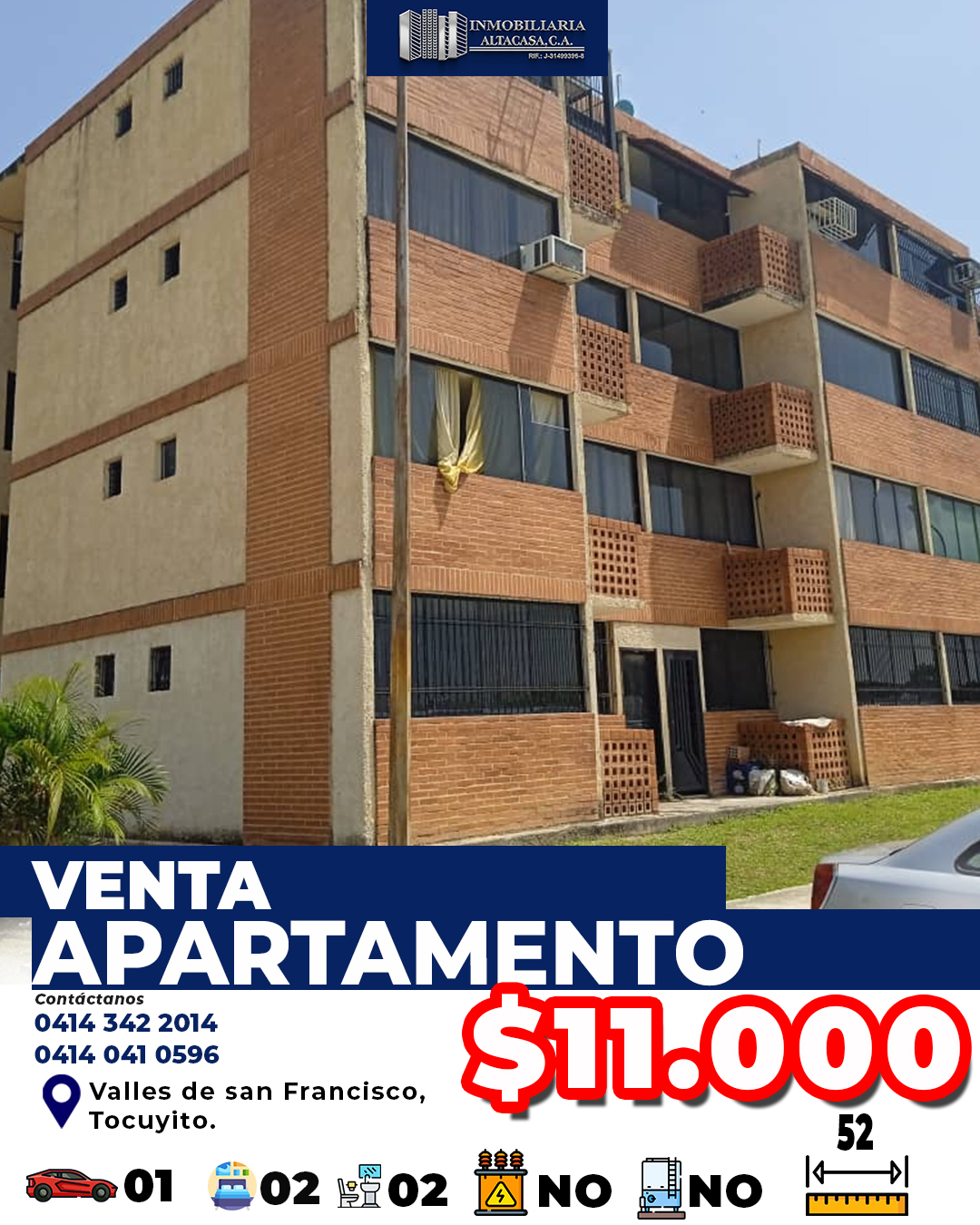 ALTACASA VENDE EXCELENTE APARTAMENTO EN VALLES DE SAN FRANCISCO, TOCUYITO