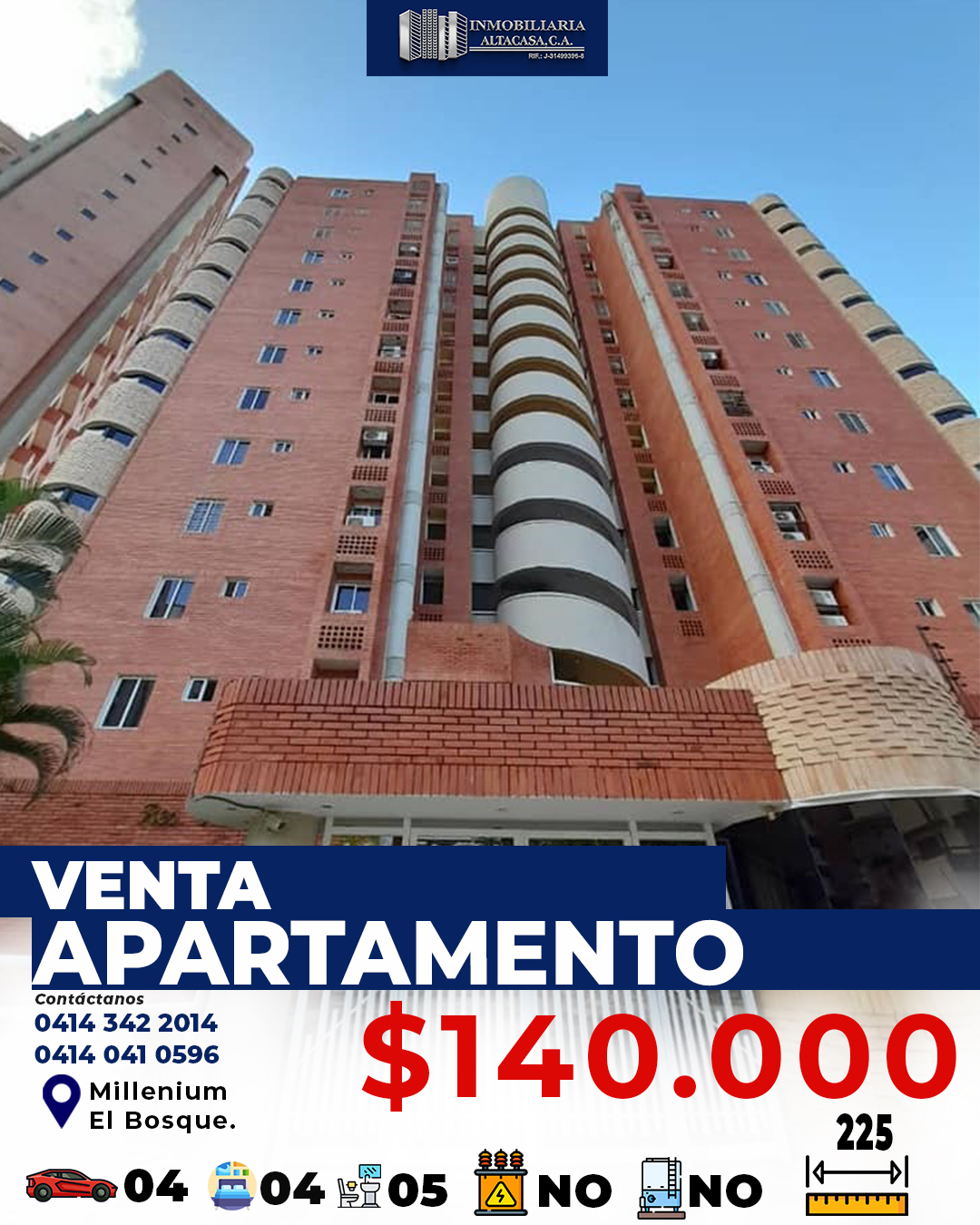 ¡Apartamento en venta! urbanización El Bosque, Residencias Millenium