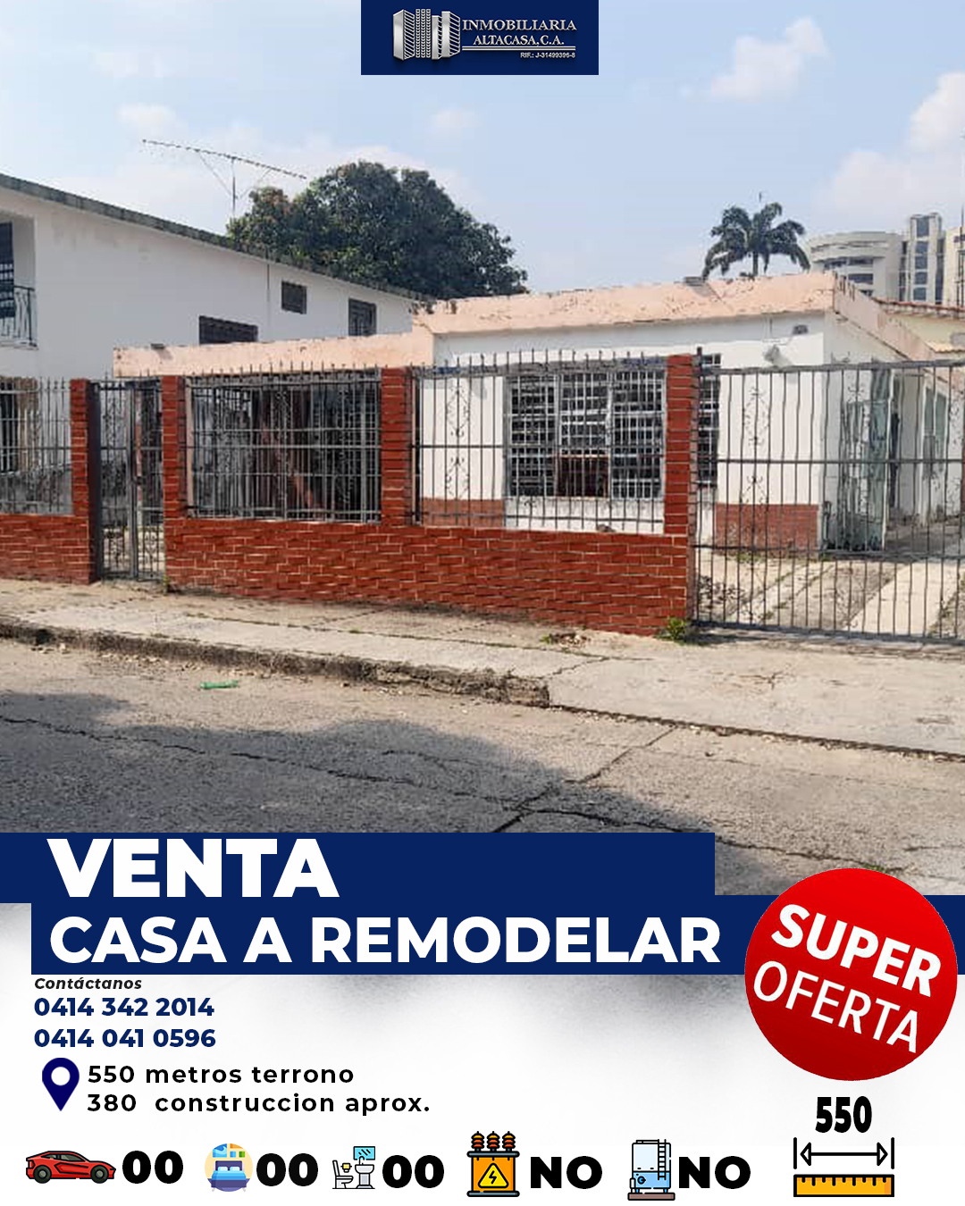 Casa a remodelar 📐550 metros de terreno